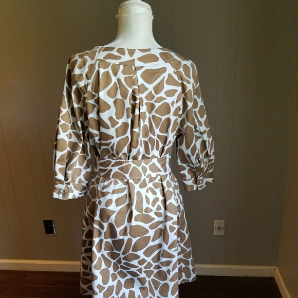 Animal print coat dress /with belt - Picture 2 of 7